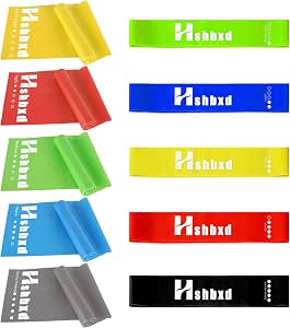 Resistance Bands for Physical Therapy, Bands for Working Out, Latex Free Elastic and Exercise Bands Set for Stretching, Suitable for Rehab, Yoga, Pilates, Gym, Home Exercise
