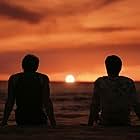 Hudson Williams and Connor Storrie in Más que rivales (2025)