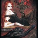 The Black Panther (or black cat) is usually associated with the Dark Goddess. The Leopard represents the extreme ferocity of the Divine Fire (The Original Passion that created Energy) tamed by the Queen. In Her hands He purrs!