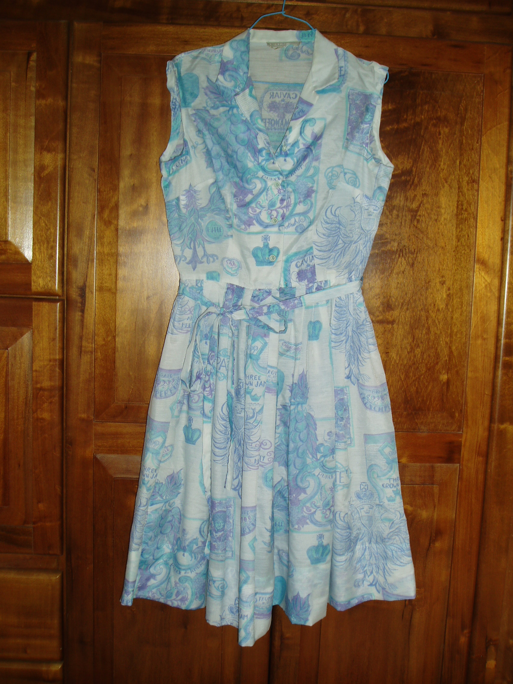 A FAVORITE SPRING/SUMMER DRESS FROM THE FIFTIES, WITH A FRENCH THEME PRINT