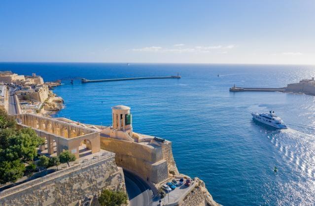 Aerial views of European Union Capitals - Valletta, Malta