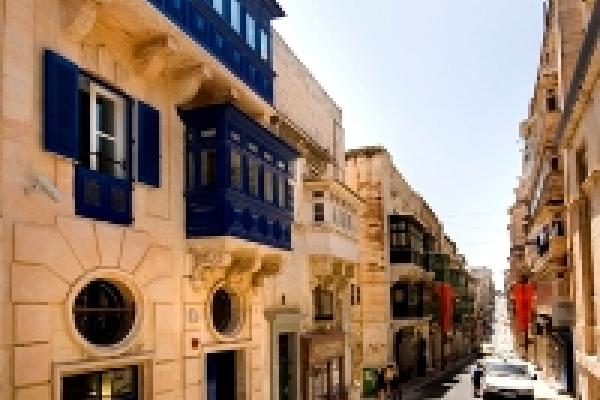 Facade of Europe House in Malta