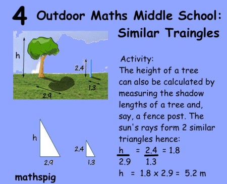 Outdoor Maths Middle School 4 mathspig