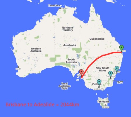 Brisbane to Adealide