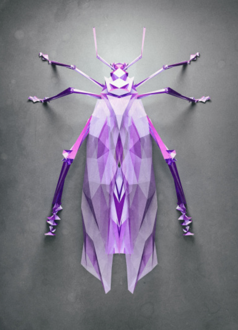 7a Randomly Generated Polygonal Insects