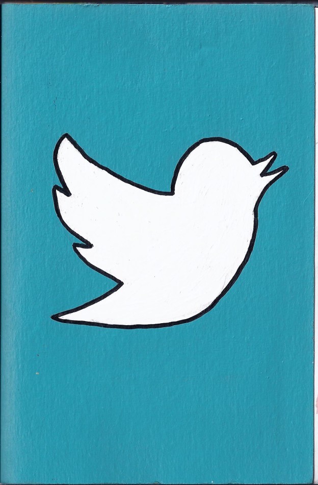 The front cover. The theme for this sketchbook was "My Twitter Followers"