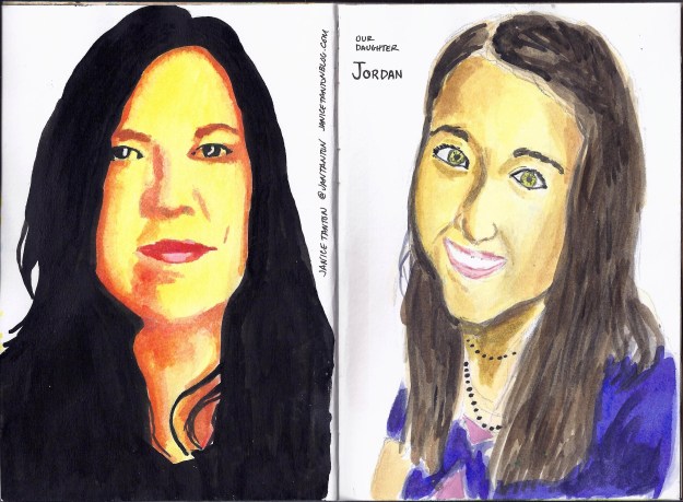 Left: Janice Tanton (watercolor)Right: Jordan Ayers (watercolor)
