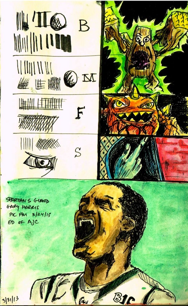 Faber-Castell PITT pens and watercolor in my Moleskine sketchbook