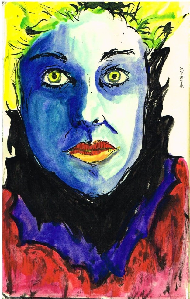 India ink and watercolor in the Moleskine sketchbook