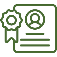 a green and black certificate