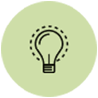 a light bulb in a circle