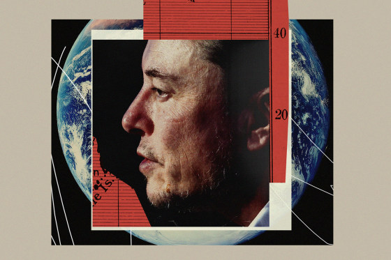 Photo collage of Elon Musk