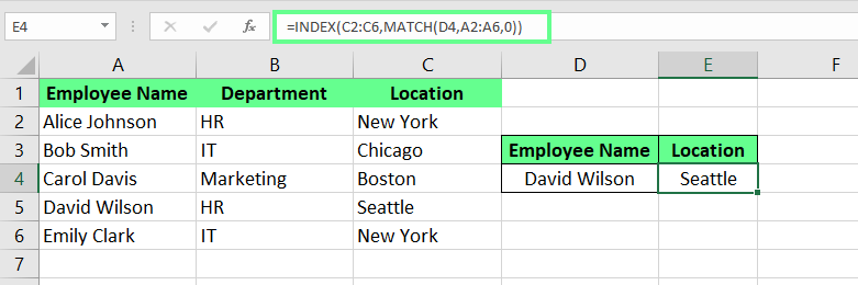 Replace the hardcoded value in INDEX MATCH function in excel.