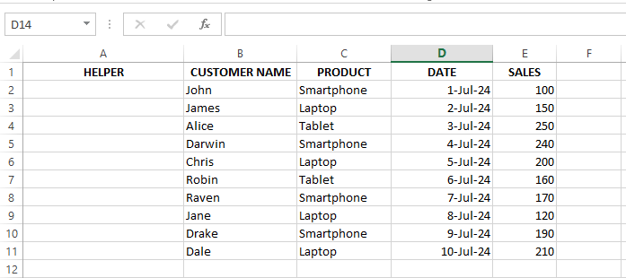 Create a HELPER column.
