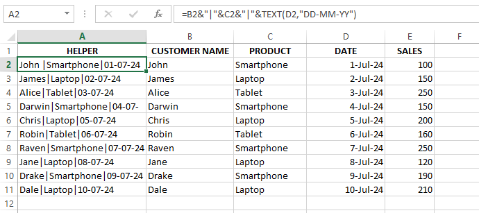 Copy the formula by dragging it.