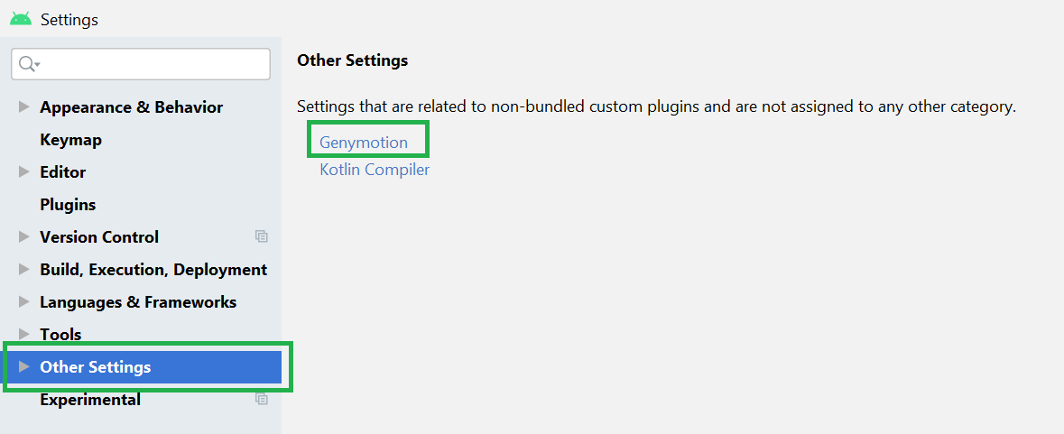 add Genymotion Plugin to Android Studio