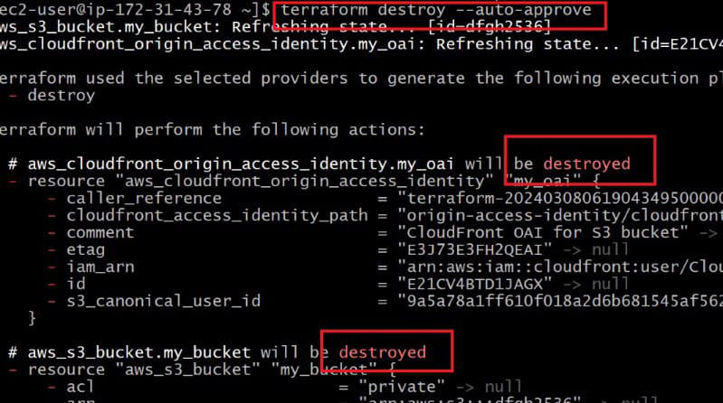 Terraform Destroy