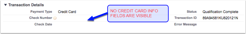 2. To improve security, credit card information is no longer stored in PatronManager.
