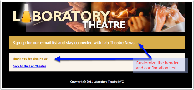 8. Improved PatronMail Signup form layout and copy customizations