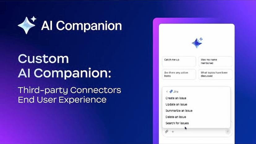 AI Companion personalizado: experiência do usuário final com conectores de terceiros