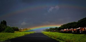 hurricane-irene-rainbow low-lying rainbow