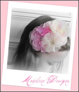 Lush rose headband hair accessories, handmade, unique hair accessories