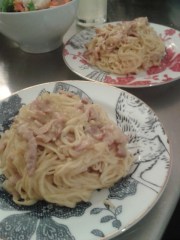 Spaghetti alla Carbonara. It ain't much to look at...and then you taste it.
