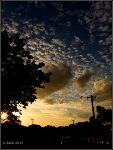 sunset coming