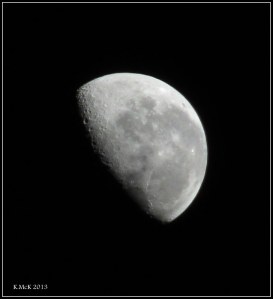 this morning's moon
