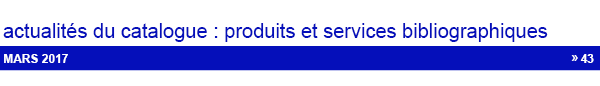 Les actualités du catalogue