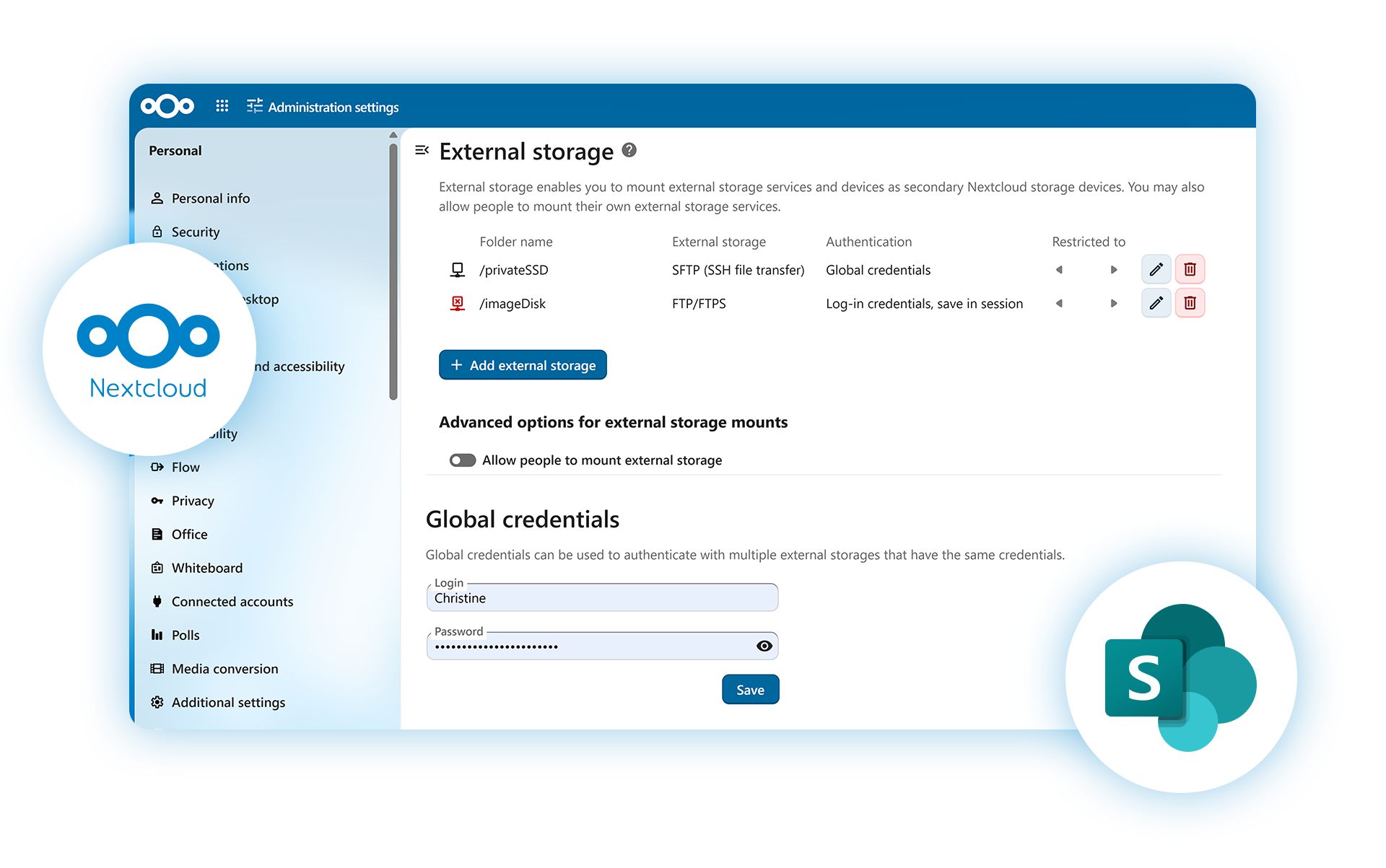 nextcloud-sharepoint-external-storage-integration