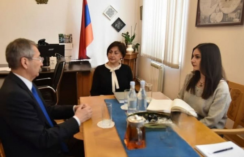 Visit of H.E. Bolat Imanbayev, Ambassador Extraordinary and Plenipotentiary of the Republic of Kazakhstan, to the National Library of Armenia