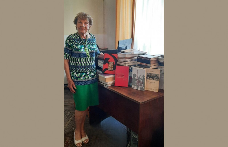 Rubina Pirumyan a famous American literary critic of Armenian origin visited the National Library of Armenia