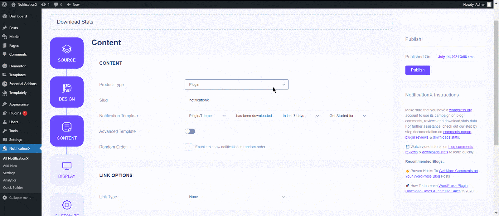 Comment afficher les "statistiques de téléchargement" du plugin WordPress à l'aide de NotificationX ? 4 Télécharger les statistiques