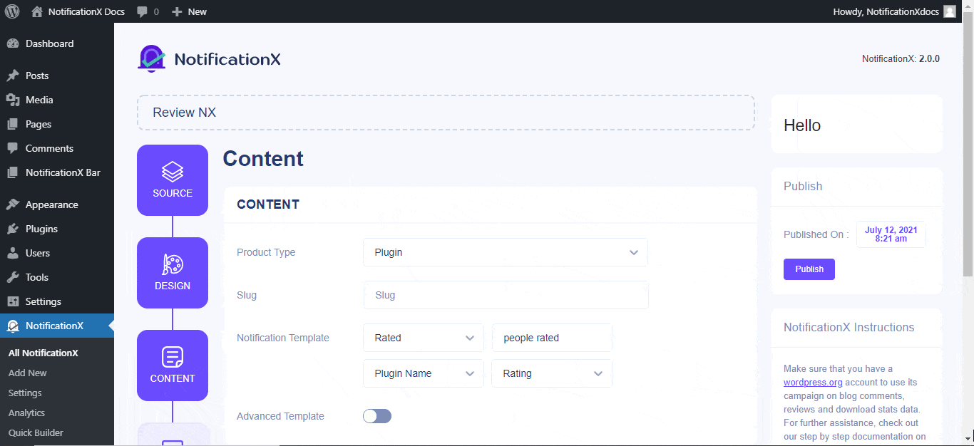 Comment créer une fenêtre contextuelle de révision WordPress à l'aide de NotificationX ? 5 Popup de révision WordPress