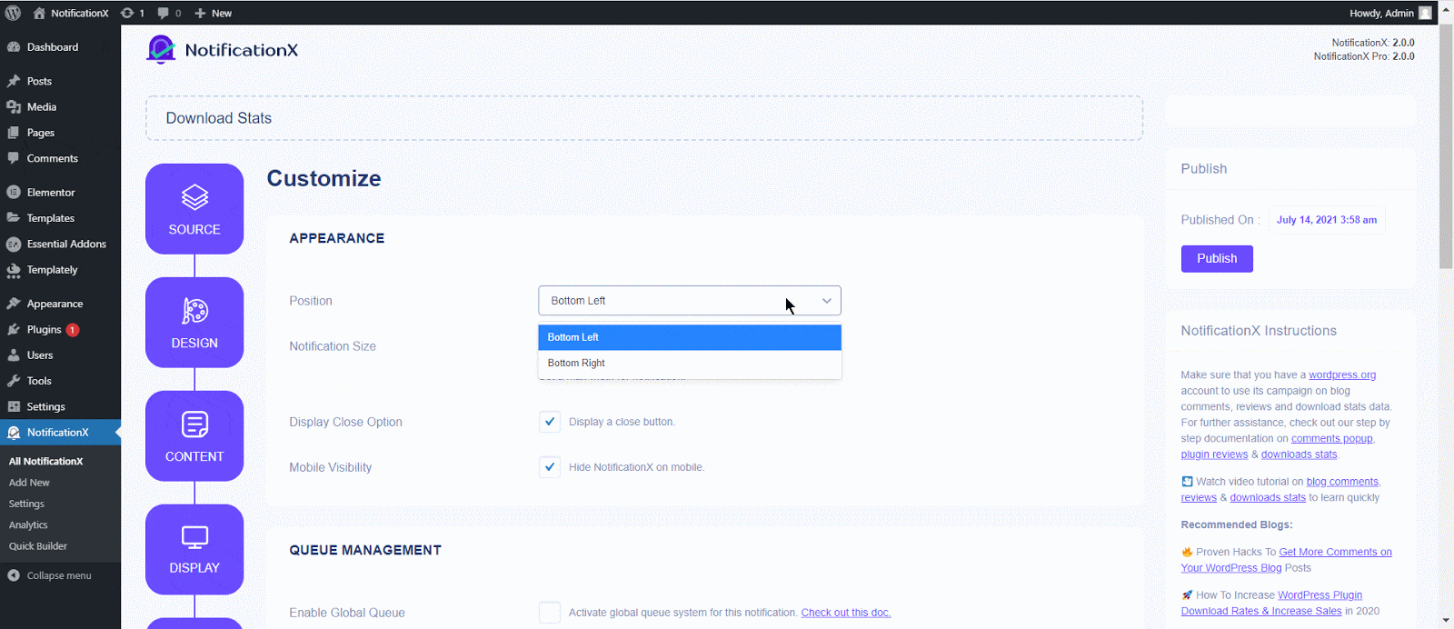 Comment afficher les "statistiques de téléchargement" du plugin WordPress à l'aide de NotificationX ? 6 Télécharger les statistiques