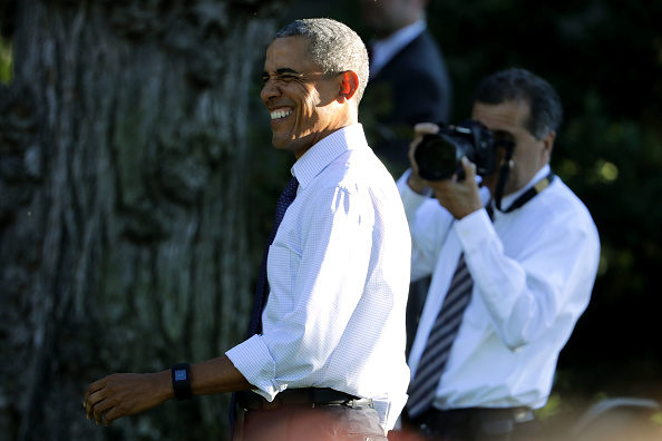 WASHINGTON, DC - JUNE 14: U.S. President Barack Obama arrives at the annual picnic for Members of Congress at the White House June 14, 2016 in Washington, DC. Earlier in the day, Obama talked about the investigation into the mass shooting in Orlando and spoke at the first White House United State of Women Summit. (Photo by Chip Somodevilla/Getty Images)