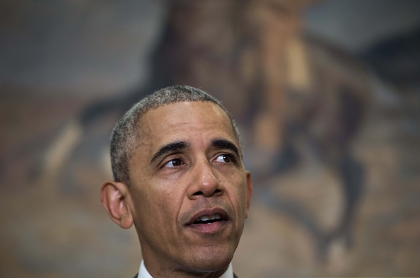 US President Barack Obama delivers a statement on Afghanistan at the White House in Washington, DC, on July 6, 2016. Obama announced that 8,400 US troops will remain in Afghanistan into 2017 in light of the still "precarious" security situation in the war-ravaged country. / AFP / NICHOLAS KAMM (Photo credit should read NICHOLAS KAMM/AFP/Getty Images)