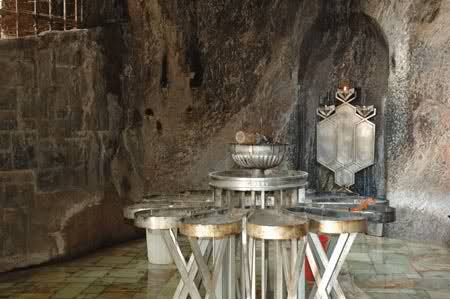 De hoy el fuego en el templo Cak Cak cueva