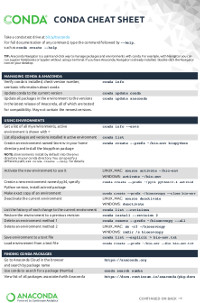 Conda Cheat Sheet