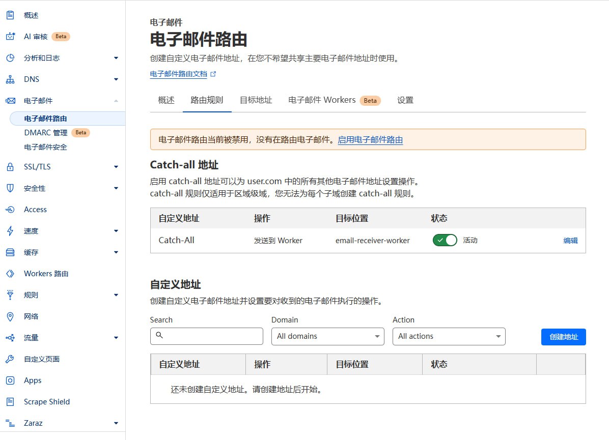 Enable Email Routing Enable Email Routing