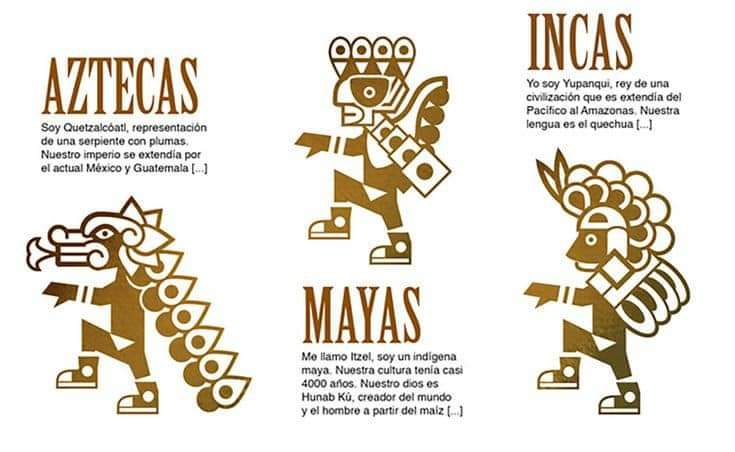 INCAS, MAYAS Y AZTECAS.