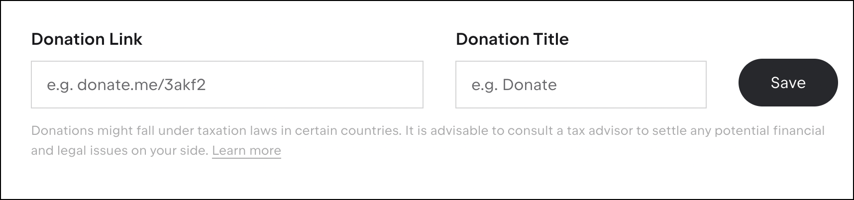 Donation Links Donation Links
