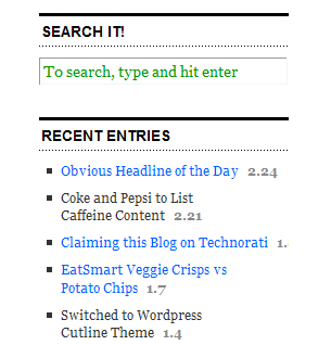 Cutline Default Sidebar