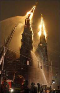 Burning Church Steeples
