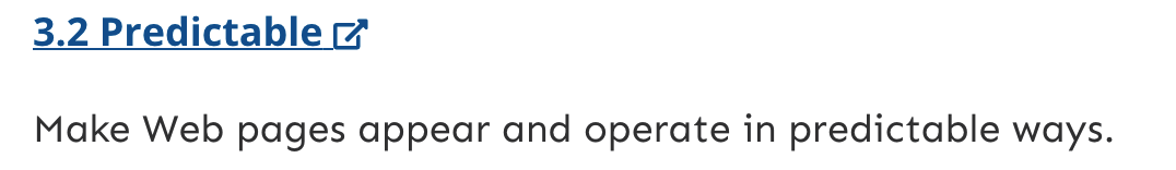 Shows the new window icon being added to the end of a text link.
