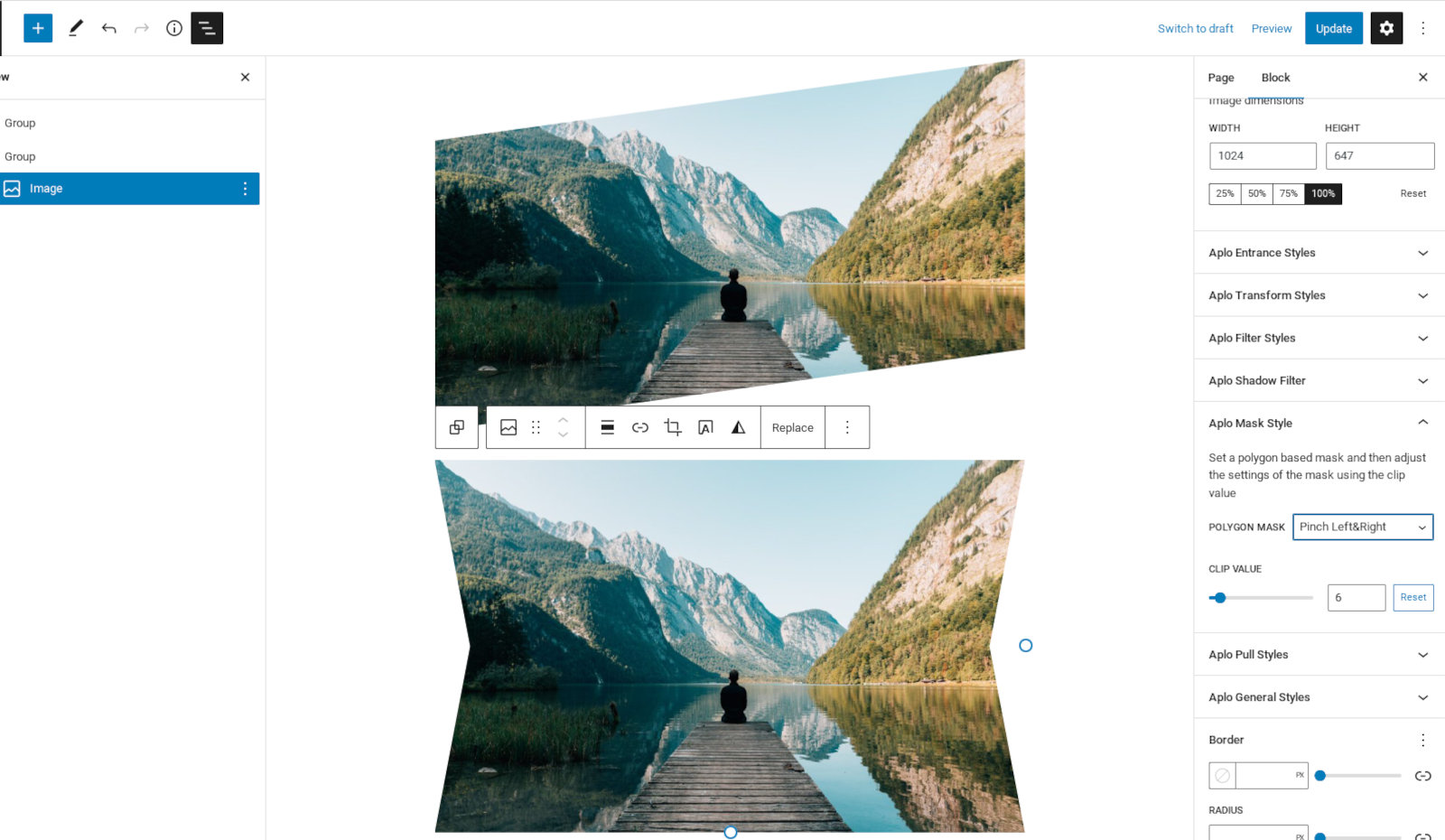 Block masking