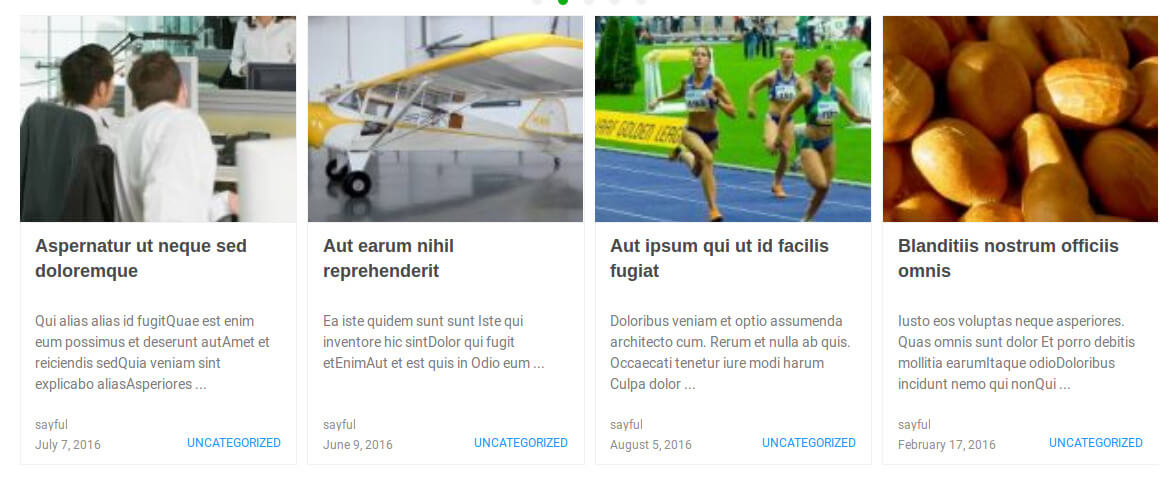Front-end example of a post-carousel slider.
