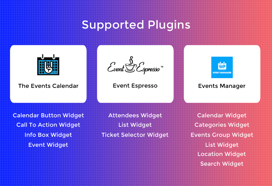 Supported Popular Plugins