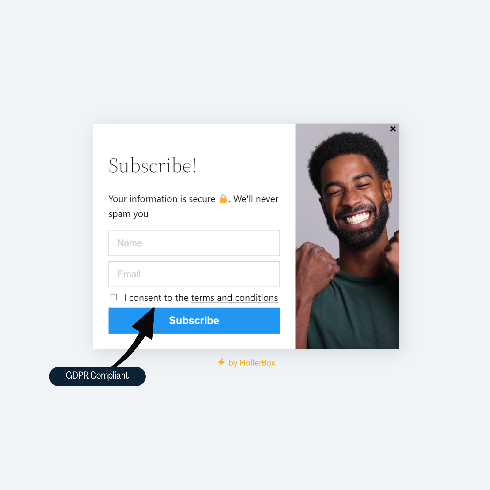 Lightbox popup with Optin-Form